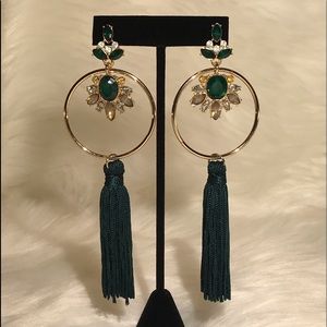 Gem Tassel Earrings